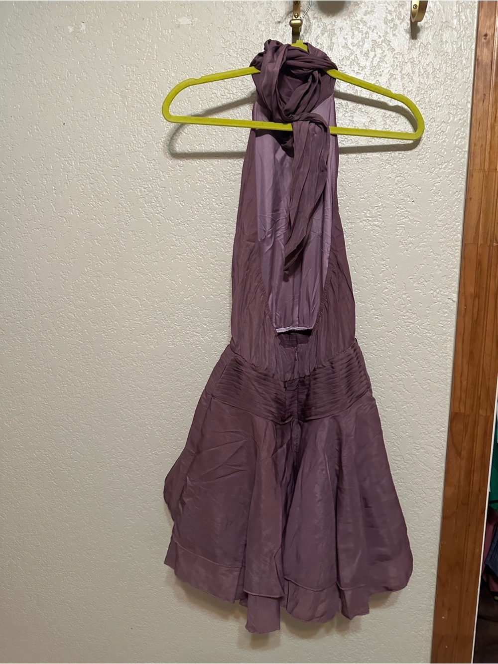 Women Halter Dress in Mauve Purple